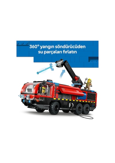 LEGO® City Havaalanı İtfaiye Kamyonu 60499 - 7 Yaş ve Üzeri Çocuklar İçin Acil Durum Aracı İçeren Oyuncak Yapım Seti (691 Parça)