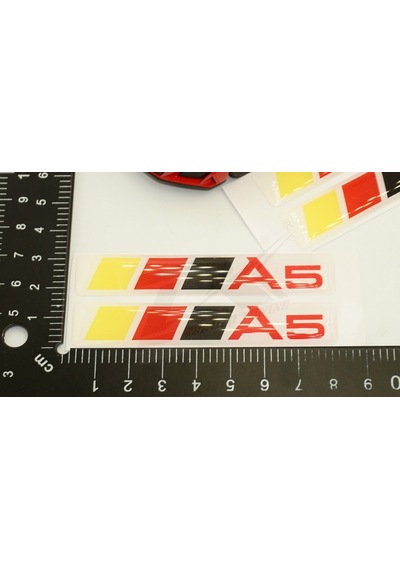 Audi A5 Logo 3M 3D Damla Silikon Torpido Bagaj Çamurluk Logo Ambl