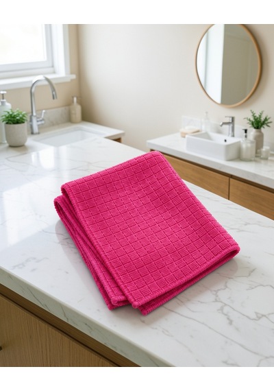 Mikrofiber Temizlik Bezi 40x40 Cm Pembe İz Bırakmayan Çok Amaçlı Temizlik Bezi 72753313