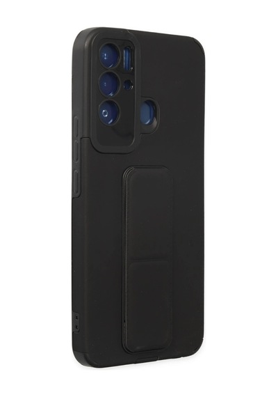Gld-spt- Newface Tecno Pova Neo Kılıf Mega Standlı Silikon - Siyah