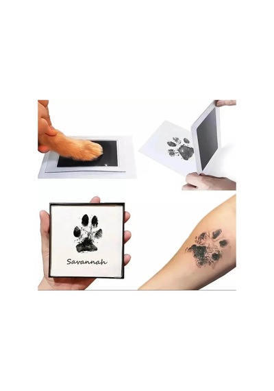 Süslüpati Kedi Köpek Pati İzi Fotoğraf Çerçevesi Seti Beyaz