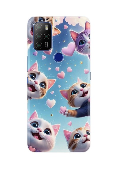 Omix X500 Kılıf Boutique Baskılı Resimli Kalp Ve Kedi Pcode -035