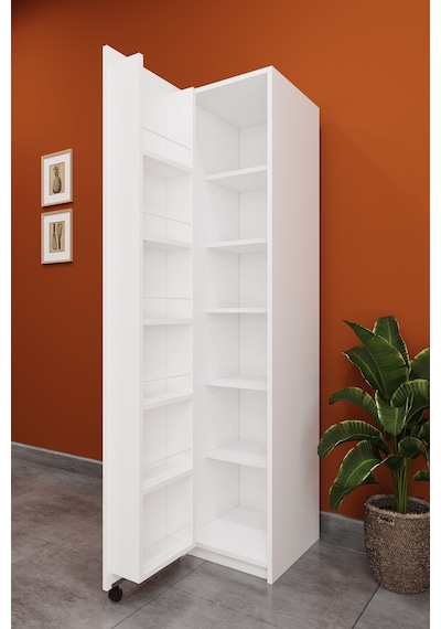 Asra Trend Çok Amaçlı Kiler Dolabı MK-19 %100 MDF Erzak Organizer Dolabı Beyaz