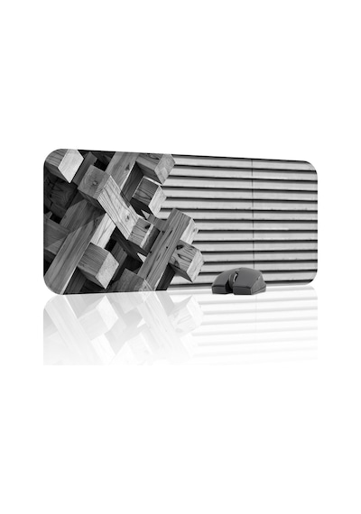Brütalist Tarz Kaymaz Dikişli Kauçuk Oyuncu Mousepad V2 - 70x30 Xl Gaming Mouse Pad Fare Altlığı