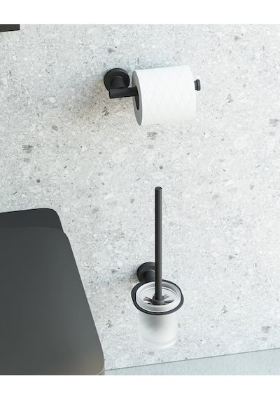 Tecno Black Tuvalet Kağıtlık, Yedek - Mat Siyah Mat Siyah