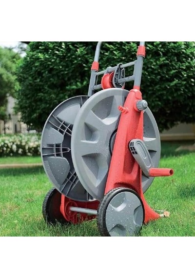 Taşınabilir Tekerlekli Hortum Sarma Arabası Toplama Makarası 1/2" Ve 3/4" Hortumlar İçin Aparat