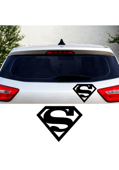 Superman Sticker, Oto Sticker, Kelebek Cam Sticker, Motor Sticker 15x12 Cm