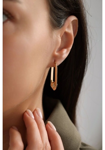 Sembol Gold Chloe Collection 14 Ayar Altın Halka Küpe İtaly T13673