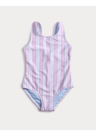 Marks & Spencer Çizgili Çocuk Mayo T77006038u Pembe