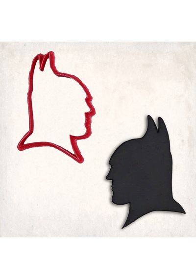 Batman Kafa Kurabiye Kalıbı Şekillendirici Kopat KIrmızı