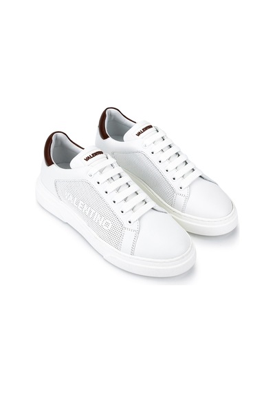 Mario Valentino Erkek Hakiki Deri Beyaz Sneakers & Spor Ayakkabı 1040 92s3913 Erk Ayk Y26 Bıanco/marrone