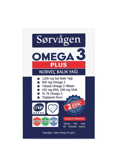 Omega3 Plus 1200mg Balık Yağı, 60 Kapsül