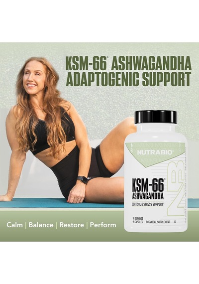 Nutrabio Ksm66 Herbal For Mood & Performance 600 Mg 90 Caps Aromasız
