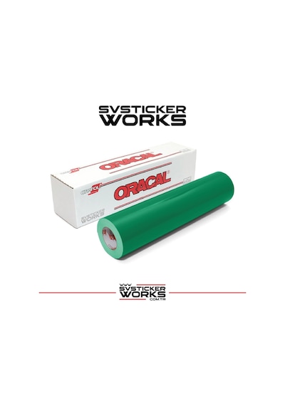 Yeşil Renk Folyo Kaplama , Sticker Vb. Oracal Yüksek Kalite Ürün 1 Metre 100cm X 126cm Yeşil