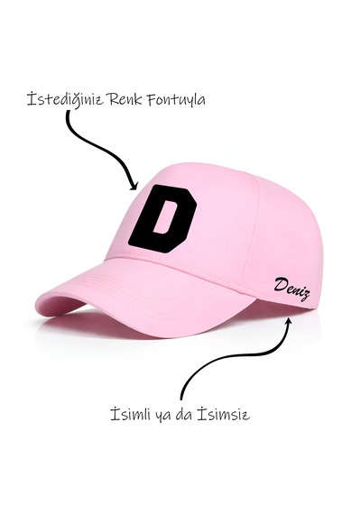 Ogc D Harfi Unisex Şapka Pembe