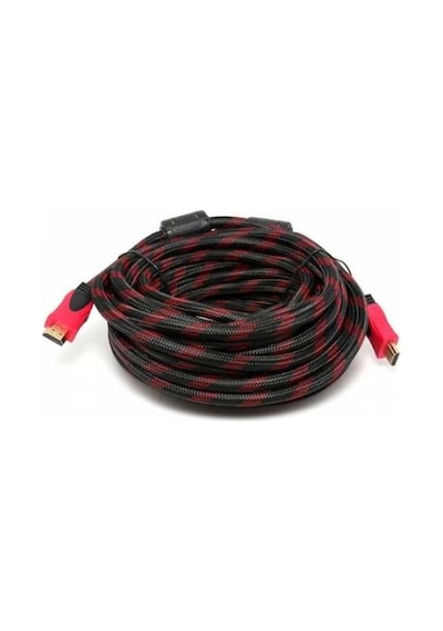 15 M 15 Metre Hdmi Kablo Altin Uç Çelik Örgü 3D 1.4B Full Hd