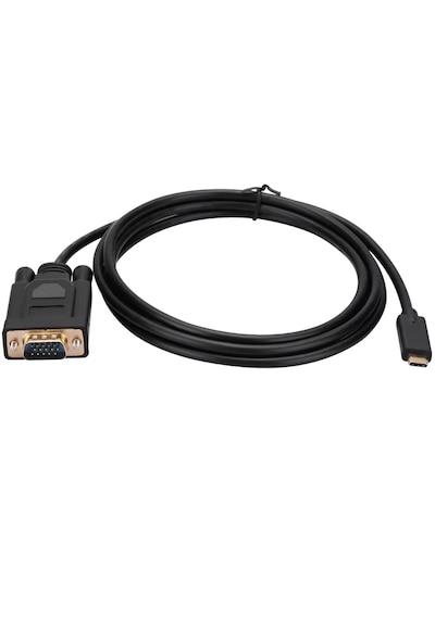 Type C To Vga Kablo 1080p Görüntü Adaptörü 1.8 Metre 180cm