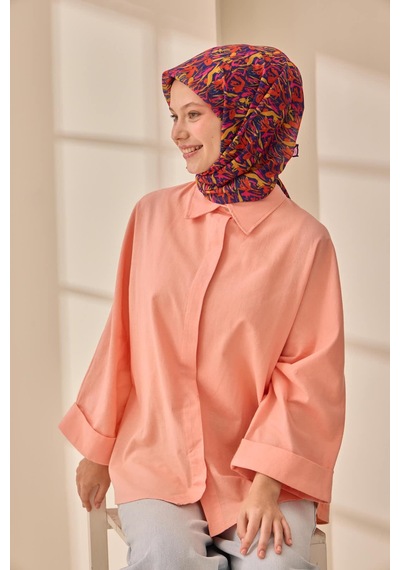 Silk Home Soft Eşarp 73091-04 Lacivert, Turuncu, Sarı, Pembe