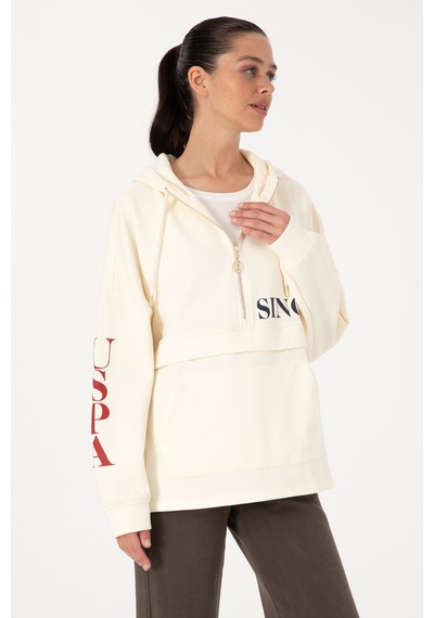 U.s. Polo Assn. Kadın Sweatshirt 50309055-vr256 İnci