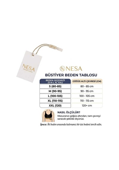 Nesa Pamuklu Pedli Destekli Toparlayıcı Kadın Büstiyer Siyah