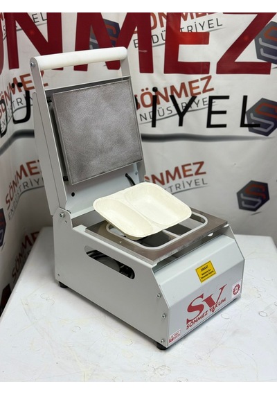 Sönmez Vakum 2 Bölme Karton Tabak Kapatma Yapıştırma Makinesi