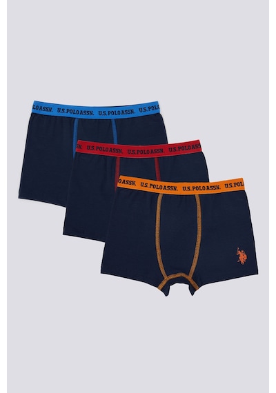 U.S. Polo Assn. U.S. Polo Assn Erkek Çocuk 3'lü Boxer Çok Renkli