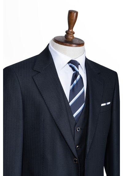 İlayda Emir Luxury, İtalyan Kesim, Slim Fit, Blazer, Çizgili, Erkek Takım Antrasit - Lacivert İlayda Emir Luxury, İtalyan Kesim, Slim Fit, Blazer, Çizgili, Erkek Takım Antrasit - Lacivert