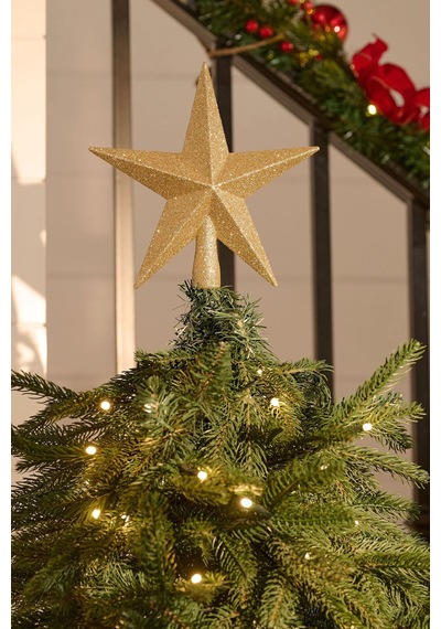 Karaca New Year Yılbaşı Yıldız Ağaç Başlığı Gold 20 cm