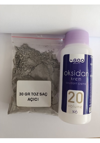 Qf Toz Saç Açıcı 30 Gr Ve 60 Ml 20 Vol Oksidan Krem