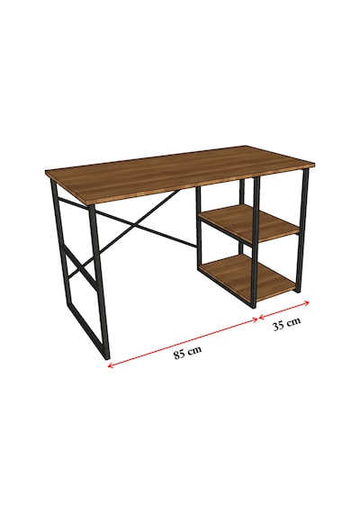 Asra Trend Raflı Metal Çalışma Masası METALÇM01 %100 MDF Bilgisayar Masası Beyaz