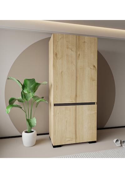 Floransa 4 Kapılı Flr4-ırf Safir - Antrasit Gardırop-çok Amaçlı Dolap-yüklük Antrasit - Safirmeşe
