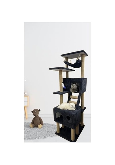 Yuvalı Kedi Tırmalama Oyuncağı, Eğlenceli Kedi Evi