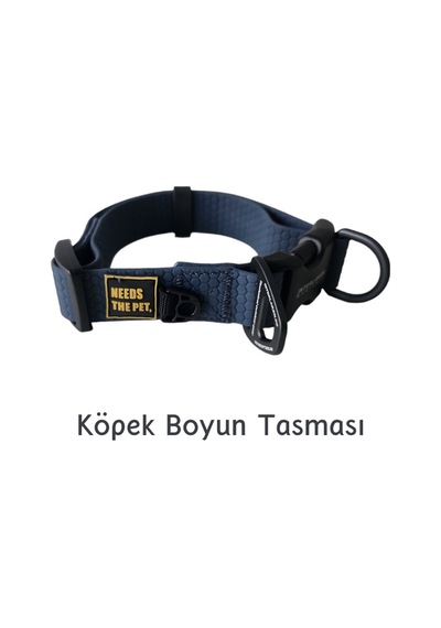 Interlaken Su Geçirmez Sağlam D Halkalı Lacivert Köpek Boyun Tasması Lacivert S Lacivert