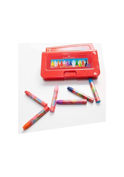 12 Renk Pastel Boya Plastik Kutu 1 Paket 12 Li Yağlı Pastel Boya Plastik Kutu Faber Pastel 12 Renk