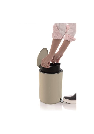 Ayrex Primanova M-e66-09 Lenox 5 Lt Pedallı Çöp Kovası Bej Genel