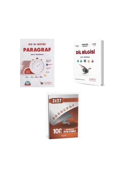 2027 2027 Tyt Limit Kronometre Paragraf Soru + Dil Bilgisi Soru + Anla Kazan Paragraf Deneme 3'lü Set