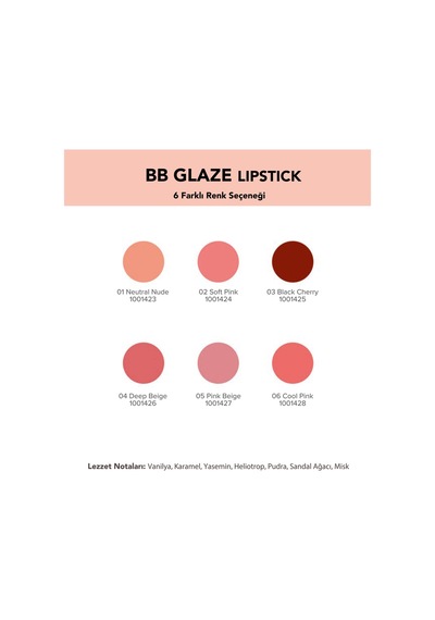 Farmasi BB Glaze Ruj 01 Neutral Nude