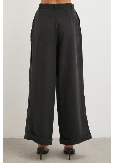 Nevermore Duble Geniş Paça Pantolon Siyah