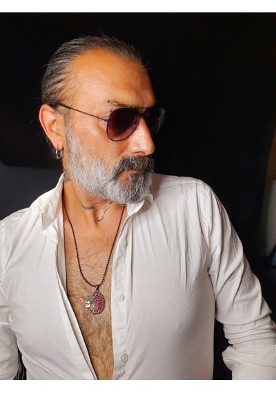 Mryart Kızılderili Figürlü Siyah Top Zincir Erkek Kolye Metal Uçlu Çok renkli