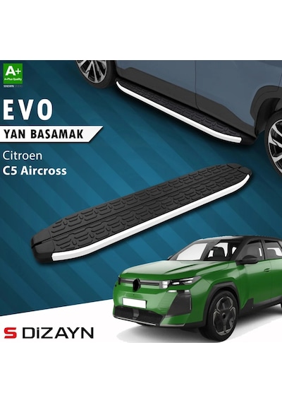S-dizayn Citroen C5 Aircross 2 Hybrid Benzinli Evo Aluminyum Yan Basamak 193 Cm 2025 Üzeri A+ Kalite