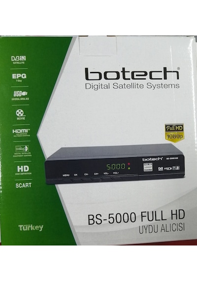 Botech Bs 5000 Hd Kasalı Uydu Alıcısı Scart Girişli