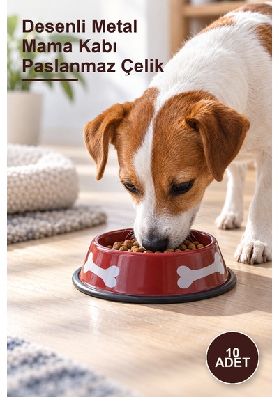 10 Adet Desenli Metal Mama Kabı Paslanmaz Çelik