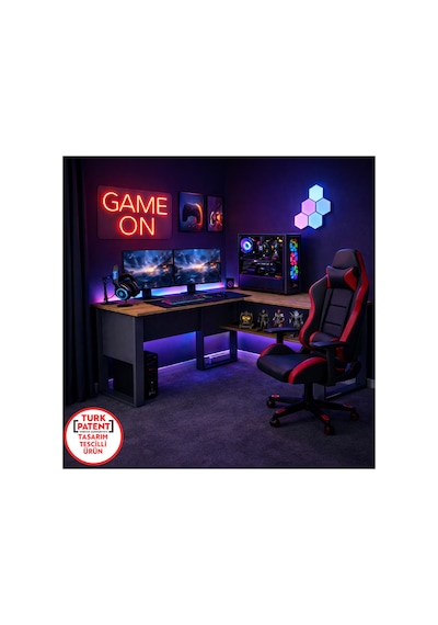 Nexus Oyuncu Masası Gaming Masa Bilgisayar Antrasit Kemençe