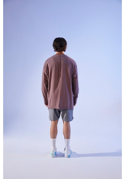 Woof Gym Oversized Long Sleeve T-Shırt - Rose Taupe