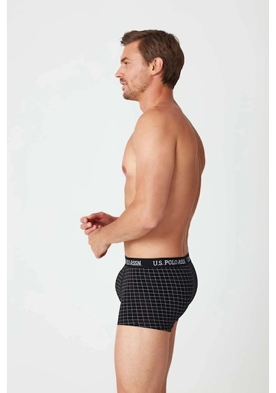 U.S. Polo Assn. Erkek Siyah - Siyah Baskılı 2 Li Boxer 82006 Siyah - Siyah Baskılı