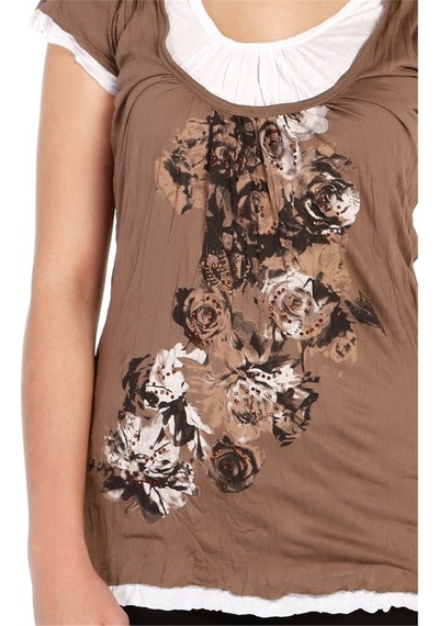 Bulalgiy Kadın Vizon Trend T-Shirt - Bga142192