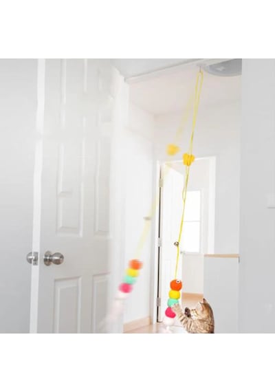Vetinova Elastik Asılabilir Yapışkanlı Uzun İpli Kedi Oyun Oltası