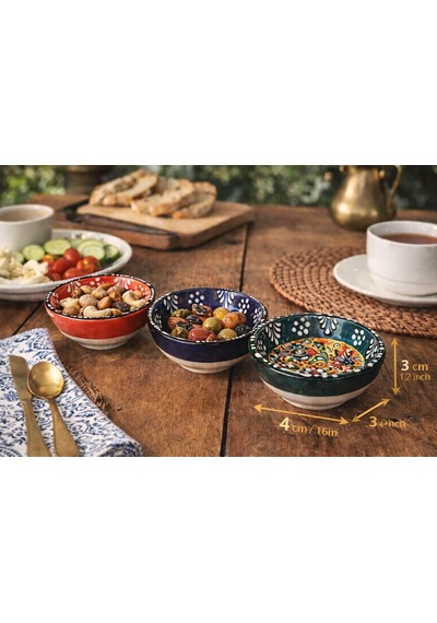 Kabartma Desenli El Boyaması Seramik Kase Seti, 3 Lü Renkli Çini Motifli Dekoratif Sunum Kaseleri, Kahvaltı, Meze, Çerez Ve Servis İçin Çok Amaçlı El Yapımı Kase Takımı Çok Renkli Kabartma Desenli El Boyaması Seramik Kase Seti, 3 Lü Renkli Çini Motifli Dekoratif Sunum Kaseleri, Kahvaltı, Meze, Çerez Ve Servis İçin Çok Amaçlı El Yapımı Kase Takımı Çok Renkli