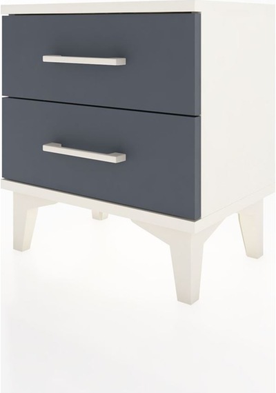 Arges Komodin 2 Çekmeceli 44x30x48 Aytaşı-antrasit Aytaşı