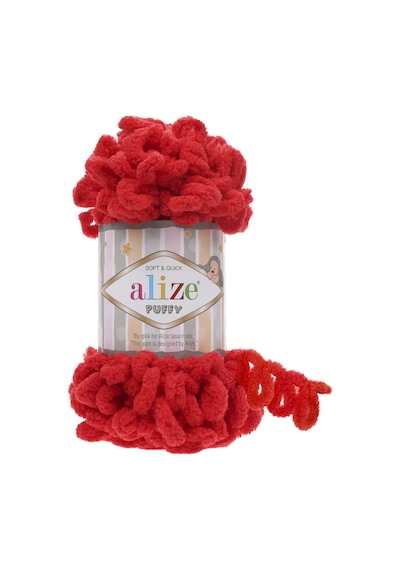 Alize Puffy El Örgü İpi (5 Li Paket) - 56-Kırmızı